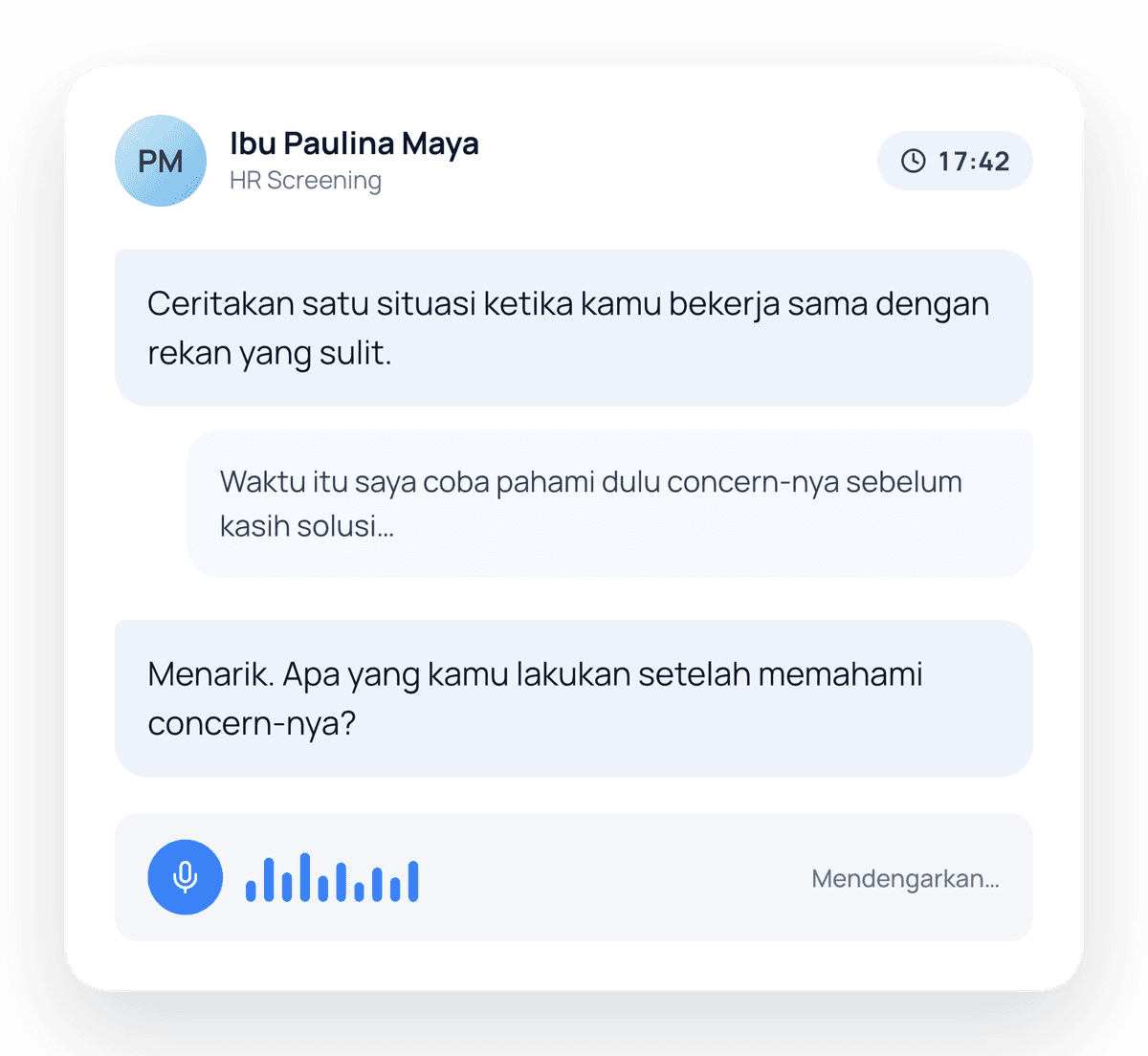 Latihan wawancara dengan AI yang adaptif